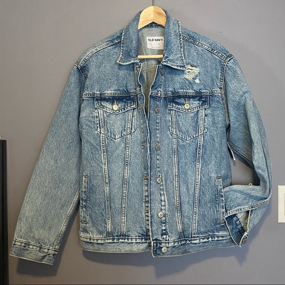 Old Navy Jackets & Blazers - BNWT Old Navy Boyfriend Distressed Denim Jacket
